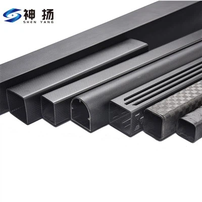 لوله فیبر کربن مربع